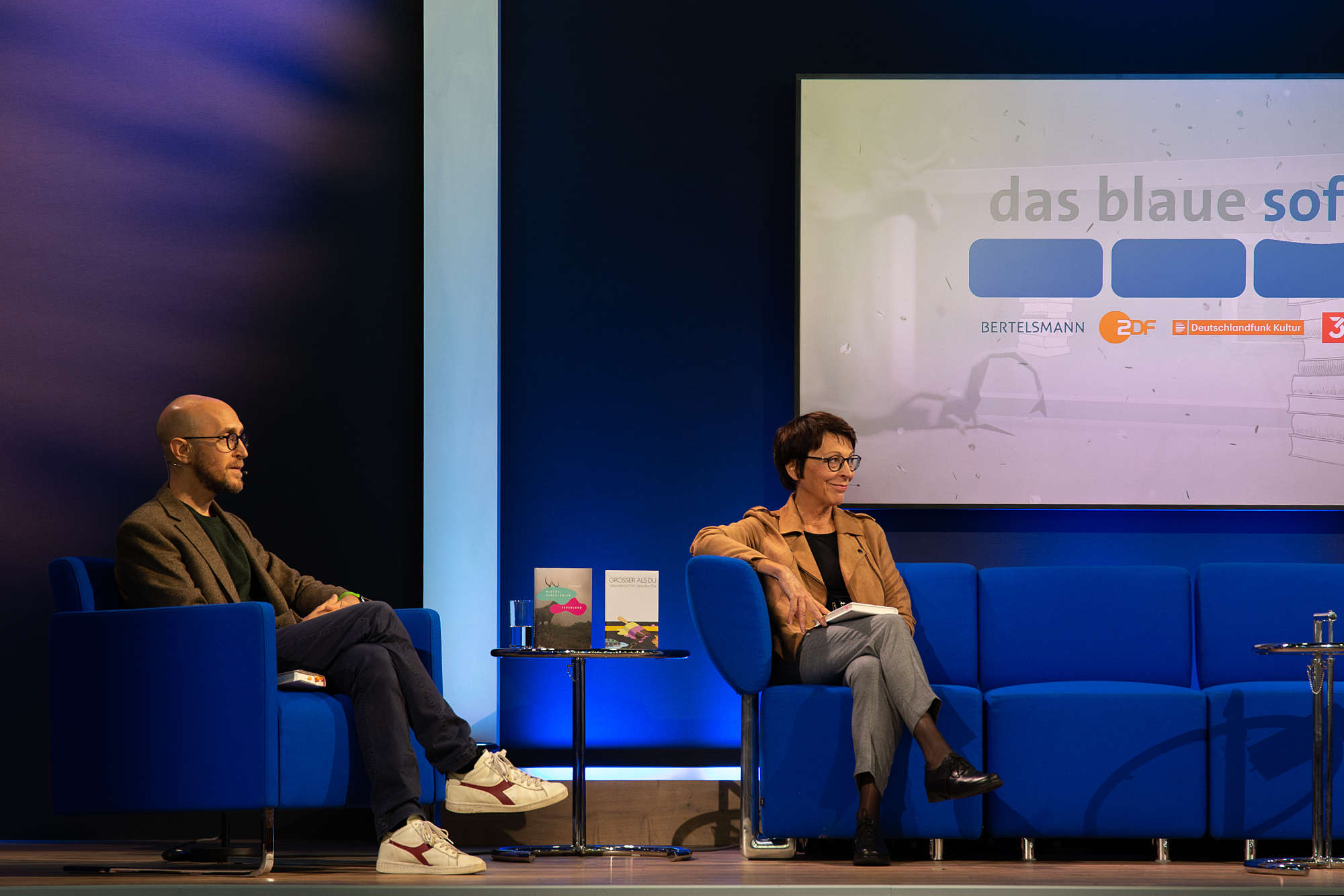 Lesung und Podiumsgespräch Blaues Sofa ZDF/3 Sat