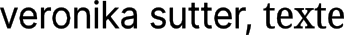 Veronika Sutter Texte Logo